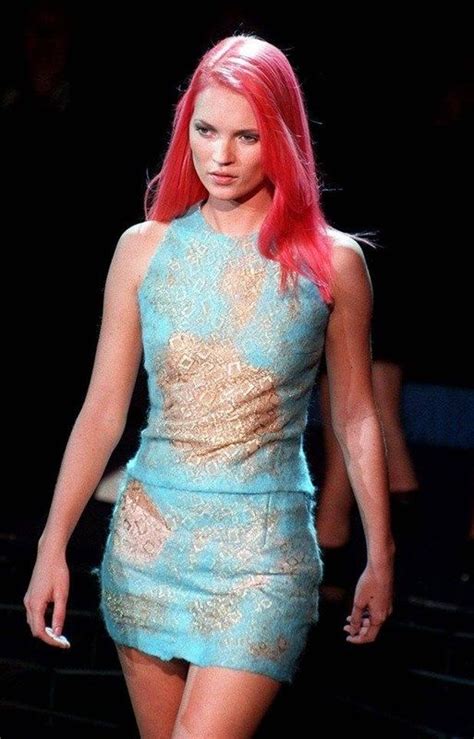 kate moss versace pink hair|Kate Moss hair color.